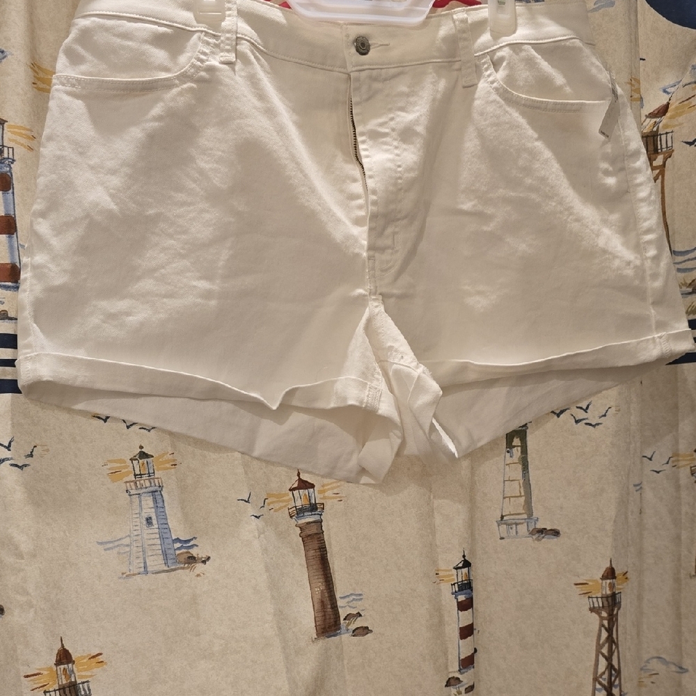 Women's White Casual Shorts